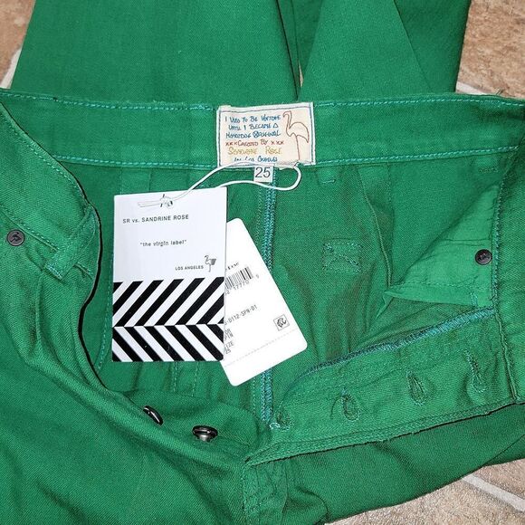 New Free People x Sandrine Rose Pleated Front High Rise Wide Pants Size 25 - Picture 7 of 10